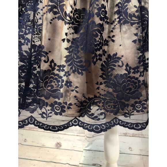 Jessica Howard navy lace dress short sleeved size 14 p - Picture 5 of 12